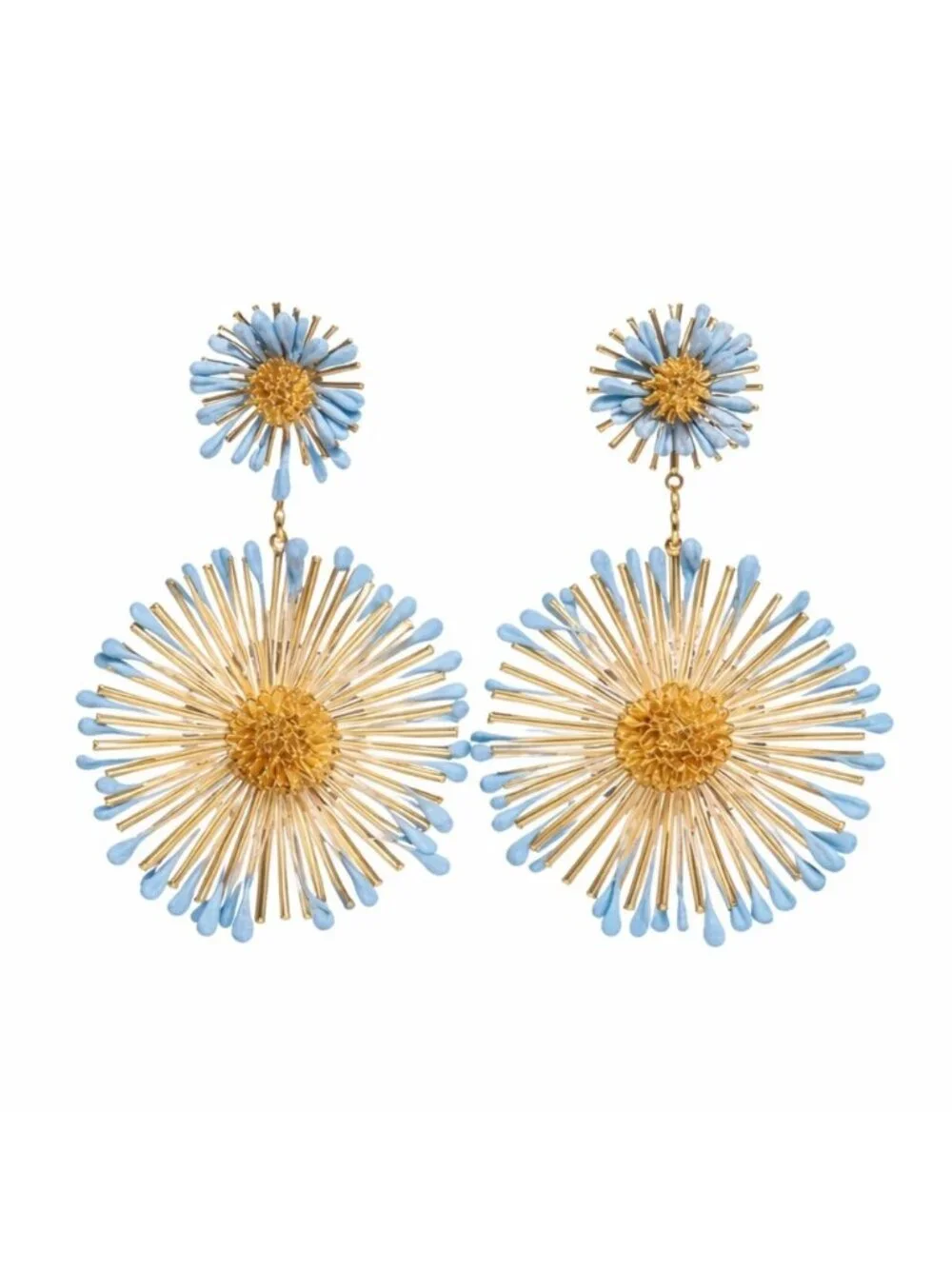 New! Zara Flower Drop Earrings (2016) NWOT